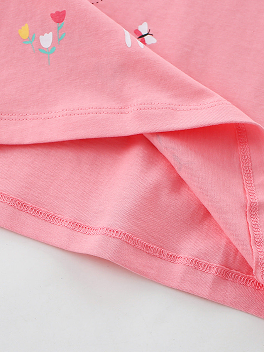 Summer Girls’ Princess Cartoon Pattern T-shirt in European and American Style, MyKids-USA®, T-Shirts, MyKids-USA - - - - - - - .