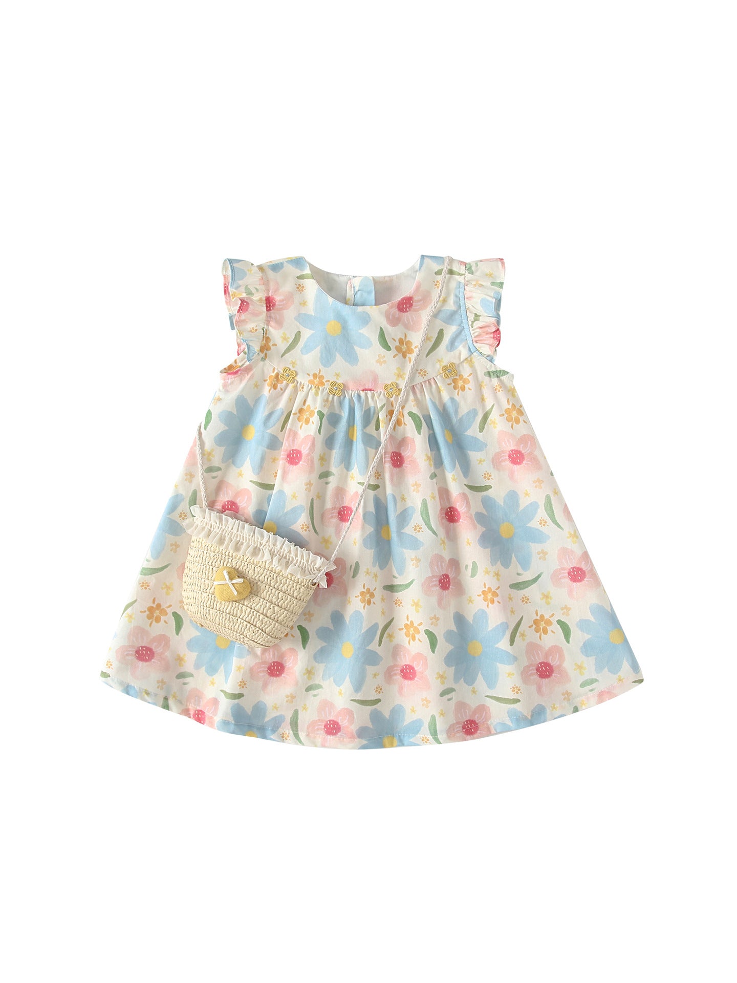 Summer Arrival Baby Girls Sleeveless Floral Pattern Dress, MyKids-USA®, Baby & Children's Dresses, MyKids-USA - - - - - - - .