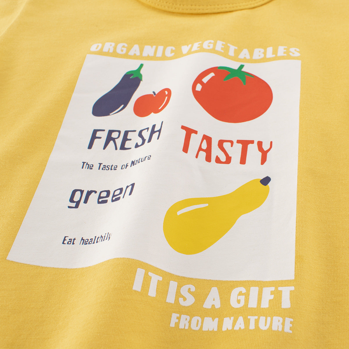 Summer Girls’ Fruits and Letters Pattern Printed T-shirt in European and American Style, MyKids-USA®, Baby & Toddler Tops, MyKids-USA - - - - - - -