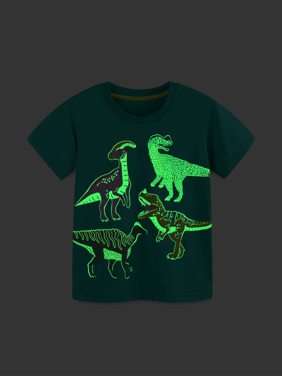 Summer Baby Kids Casual Cartoon Pattern T-shirt Clothing Set for Boys