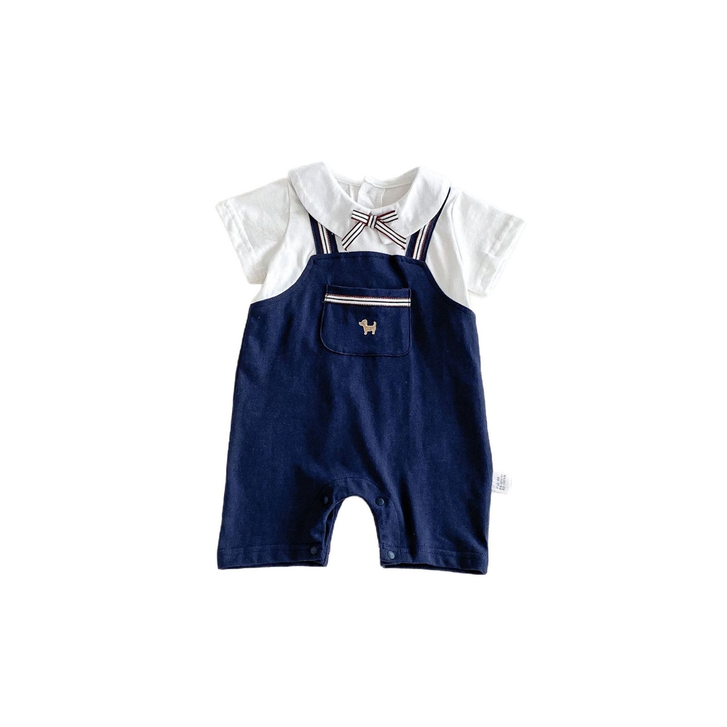 Summer Arrival Baby Boys Short Sleeves Color Patchwork Rompers Bodysuits, MyKids-USA®, Baby & Children's One-Pieces, MyKids-USA - - - - - - - .