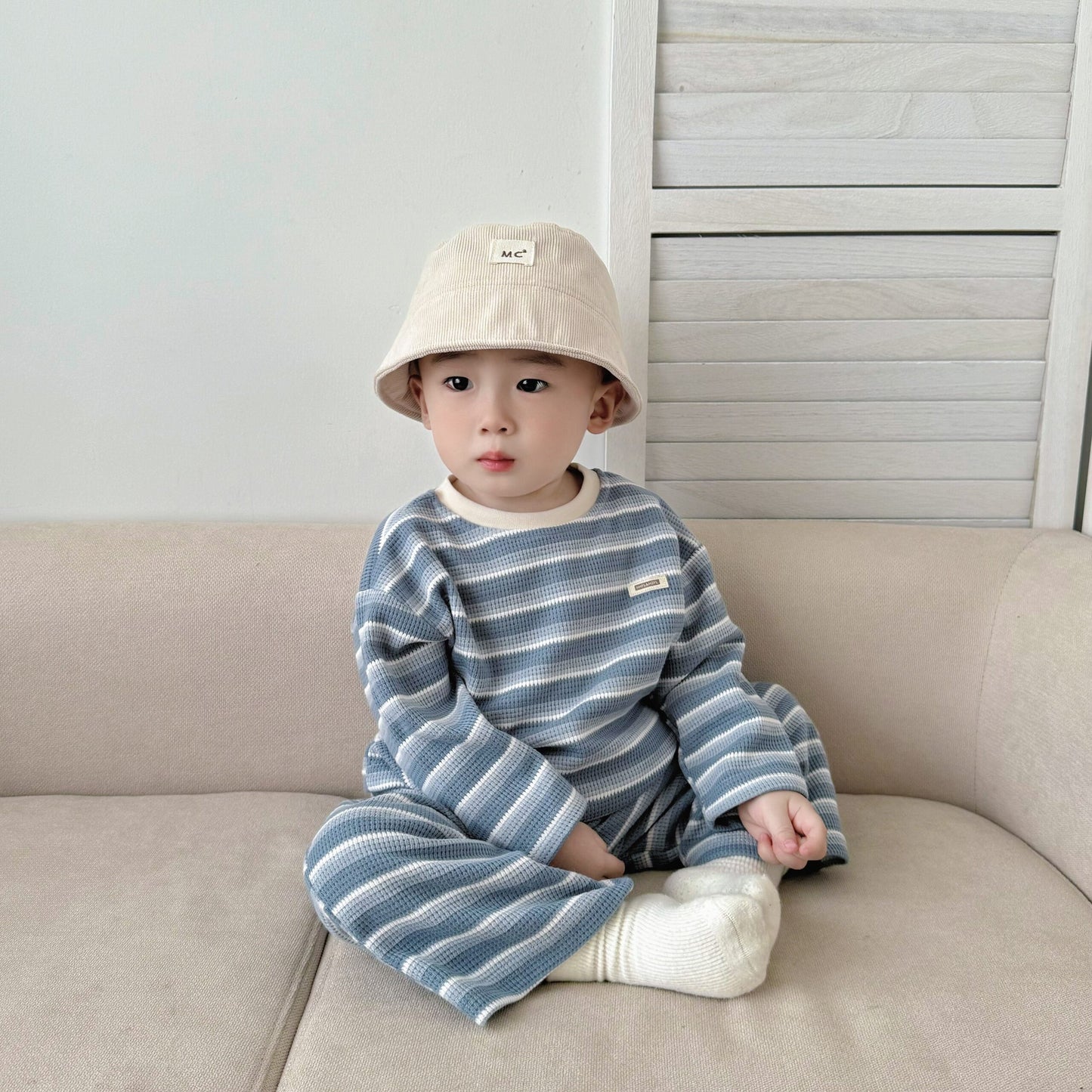 Spring and Autumn Baby Kids Striped Pattern Long Sleeves Top and Pants Clothing Set, MyKids-USA®, Baby & Toddler Outfits, MyKids-USA - - - - - - -
