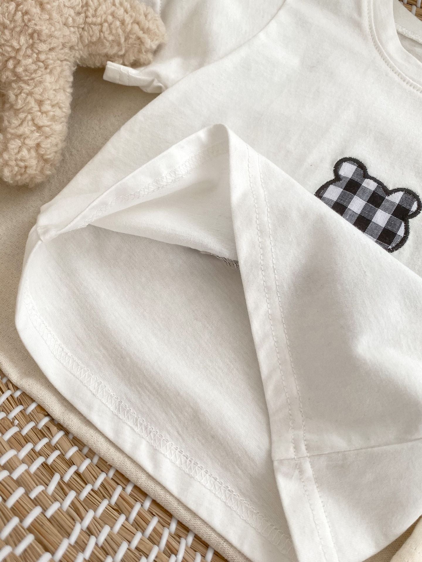 Unisex Kids’ Teddy And Letters Print T-Shirt In European And American Style For Summer, MyKids-USA®, Baby & Toddler Tops, MyKids-USA - - - - - - -