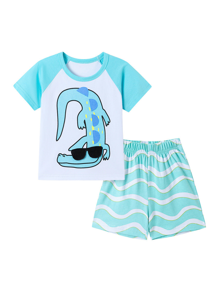 Summer Hot Selling Baby Kids Boys Short Sleeves Cartoon Animals Pattern T-shirt and Shorts Clothing Set, MyKids-USA®, Baby & Toddler Outfits, MyKids-USA - - - - - - - .