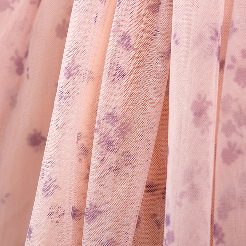 Summer Arrival Flowers Pattern Short Sleeves Tulle Patchwork Dress for Stylish Girls, MyKids-USA®, Baby & Toddler Dresses, MyKids-USA - - - - - - - .