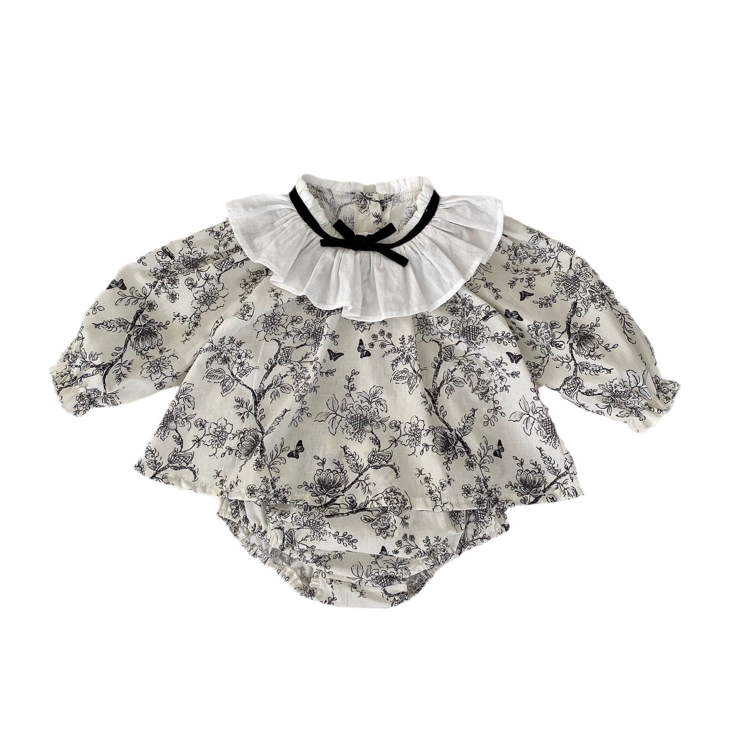 Floral Pattern Long Sleeve Shirt & Shorts Sets, MyKids-USA®, Baby One-Pieces, MyKids-USA - - - - - - -