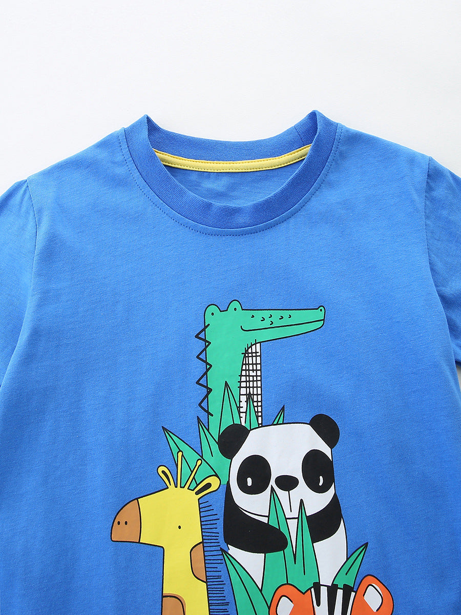 Summer Baby Kids Letter and Cartoon Pattern T-shirt Clothing Set for Boys, MyKids-USA®, T-Shirts, MyKids-USA - - - - - - - .