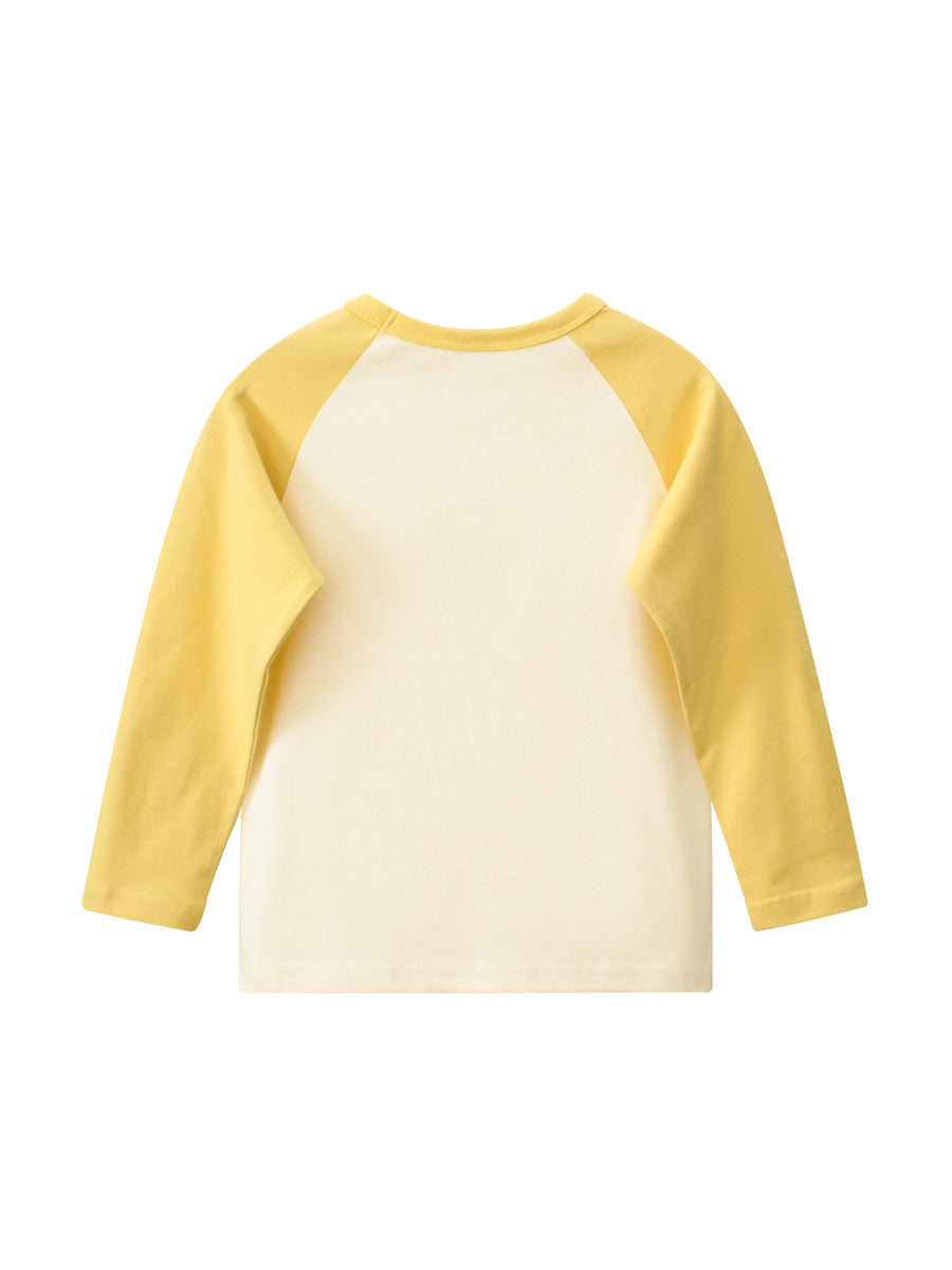 Arrival Kids Girls Cartoon Print Crew Neck Long Sleeves Color Patchwork Shirt, MyKids-USA®, Baby & Toddler Outerwear, MyKids-USA - - - - - - -