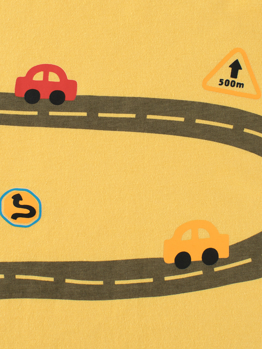 Boys’ Driving Car Cartoon Print T-Shirt In European And American Style, MyKids-USA®, Baby & Toddler Tops, MyKids-USA - - - - - - -