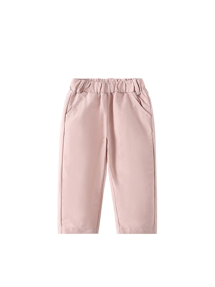 Spring and Autumn Arrival Modern Baby Kids Girls Pink Solid Color Pants, MyKids-USA®, Trousers, MyKids-USA - - - - - - - .
