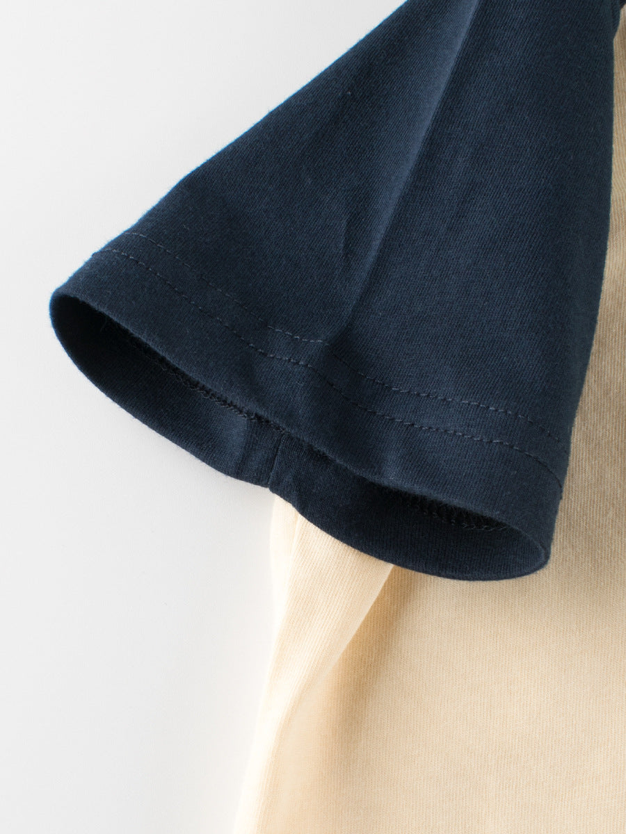 Boys Koala Cartoon Print Color Patchwork T-Shirt In European And American Style, MyKids-USA®, Baby & Toddler Tops, MyKids-USA - - - - - - -