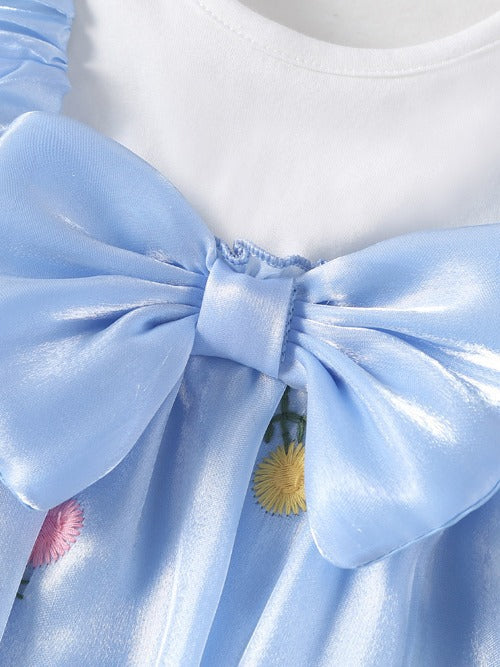 Summer Arrival Baby Girls Floral Pattern Short Sleeves Big Bow Onesies, MyKids-USA®, Baby One-Pieces, MyKids-USA - - - - - - -