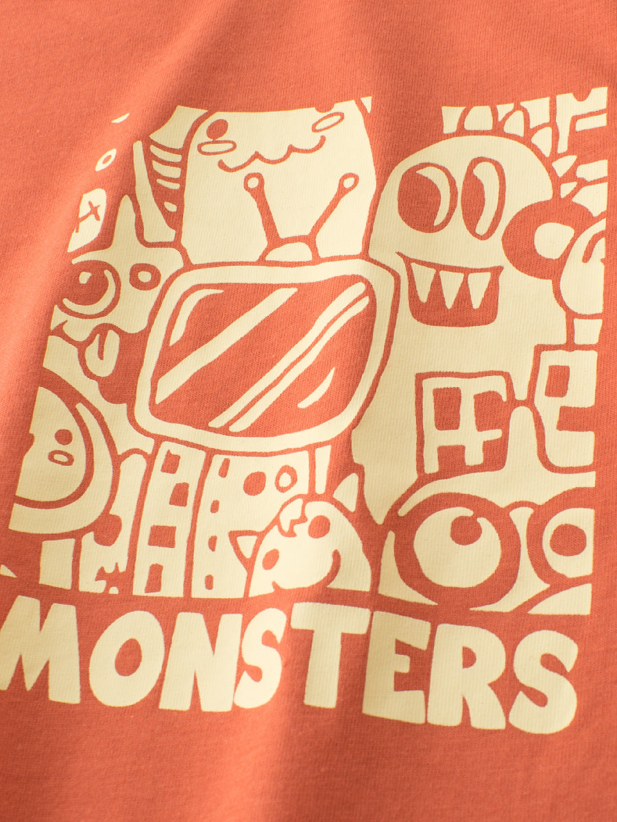 Boys’ Little Monster Cartoon and Letters Print T-shirt in European and American, MyKids-USA®, Baby & Toddler Tops, MyKids-USA - - - - - - -