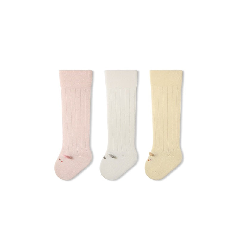 Autumn and Spring Baby Unisex Breathable Simple Cartoon Pattern Cute Stockings 3-Pair Set, MyKids-USA®, Baby & Toddler Socks & Tights, MyKids-USA - Size/Age - XS (0-6M) - Color - Pink - - - TR2602021154-E.