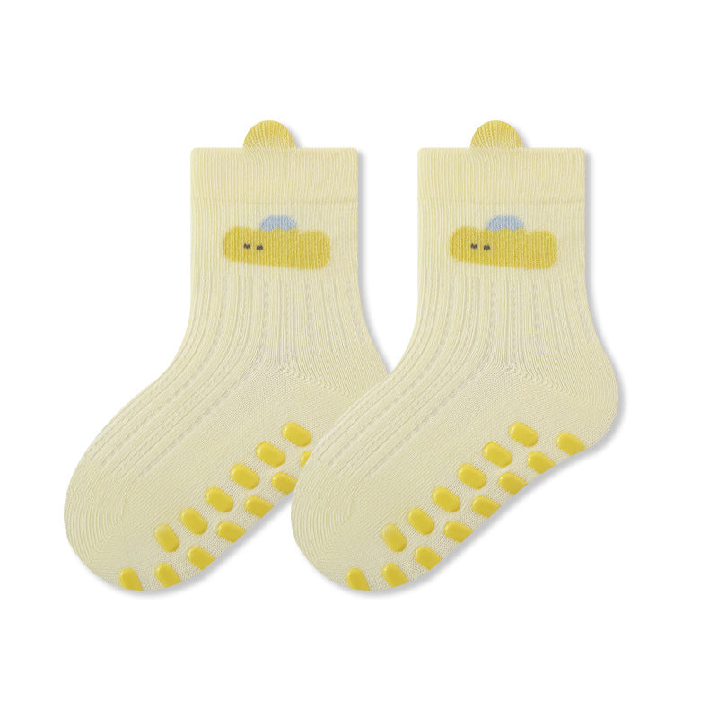 Summer and Spring Baby Kids Boys and Girls Breathable Cute Cartoon Pattern Socks, MyKids-USA®, Baby & Toddler Socks & Tights, MyKids-USA - Size/Age - S (0-1Y) - Color - Yellow - - - TR2604272308-E.
