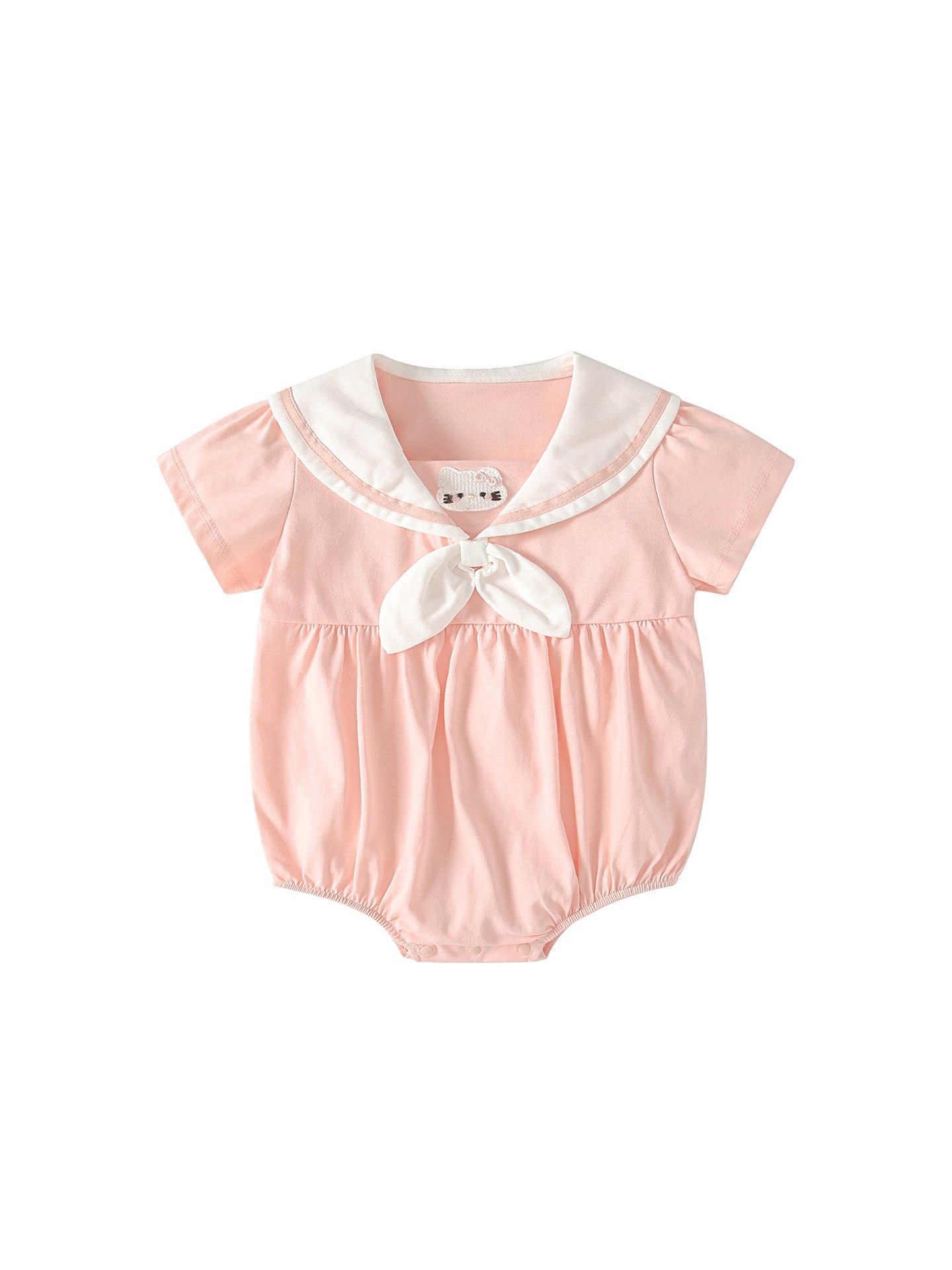 Summer Arrival Short Sleeves Preppy Navy Collar Bodysuit for Stylish Girls, MyKids-USA®, Bodysuits, MyKids-USA - - - - - - - .