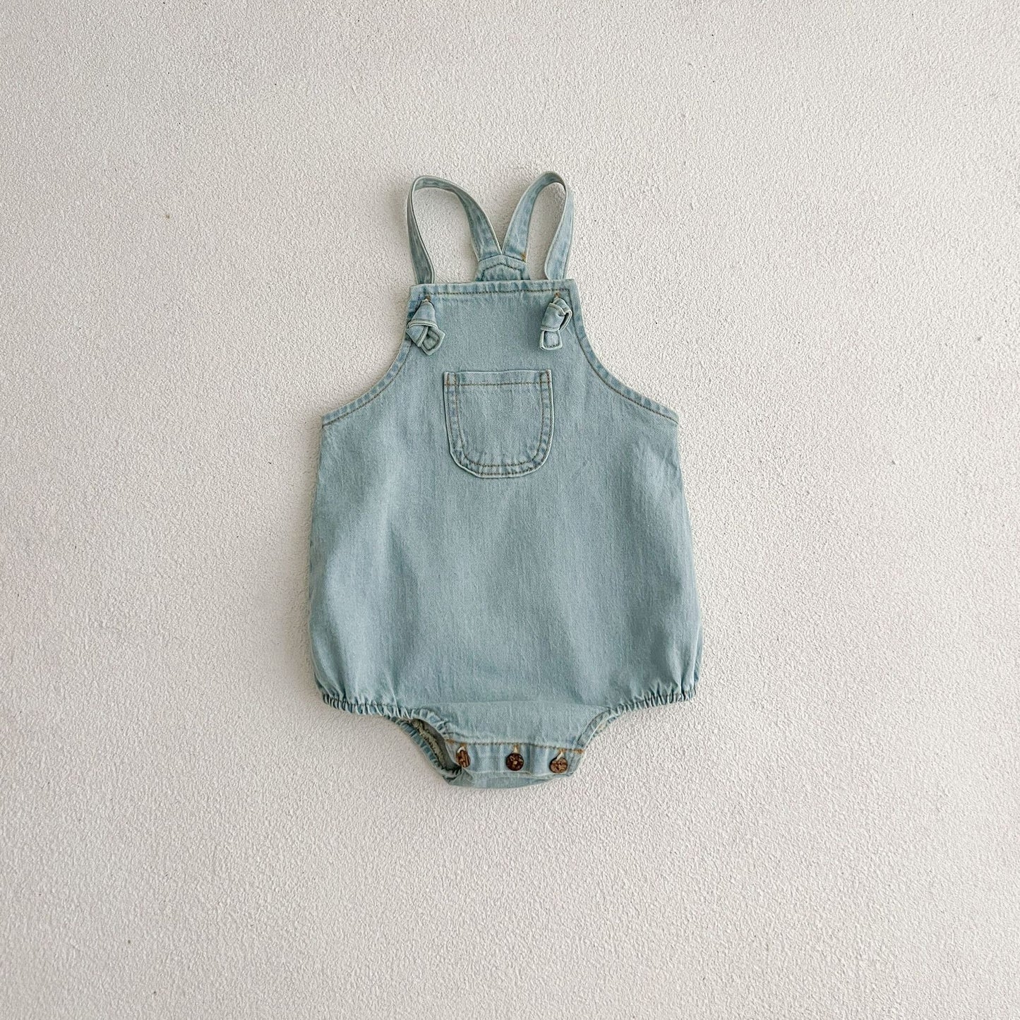 Summer Baby Kids Unisex Solid Color White Short Sleeves T-Shirt And Thin Denim Onesies Clothing Set, MyKids-USA®, Baby & Toddler Outfits, MyKids-USA - - - - - - -