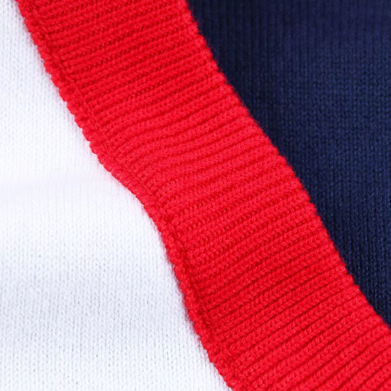 Baby Boy Cartoon Graphic Contrast Design V-Neck Sleeveless Knitted Vest Sweater, MyKids-USA®, Baby & Toddler Outerwear, MyKids-USA - - - - - - -