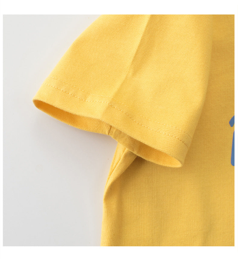 Summer Girls’ Puppy Cartoon and Letters Print T-shirt in European and American Style, MyKids-USA®, Baby & Toddler Tops, MyKids-USA - - - - - - -