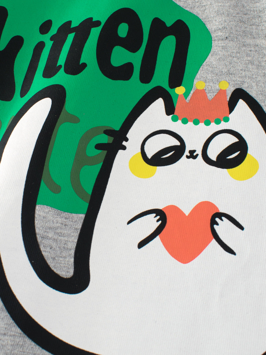 Arrival Kids Boys Cartoon Print Crew Neck Long Sleeves Color Patchwork Shirt, MyKids-USA®, Baby & Toddler Outerwear, MyKids-USA - - - - - - -