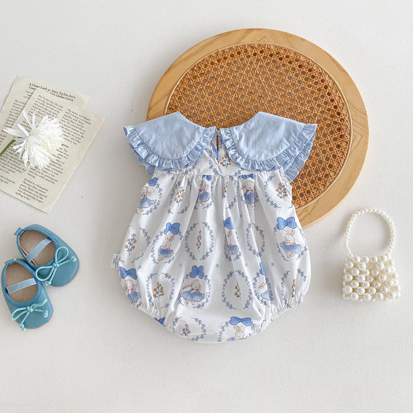 Summer Hot Selling Baby Girls Sleeveless Crew Neck Rabbits Pattern Onesie, MyKids-USA®, Baby One-Pieces, MyKids-USA - - - - - - -