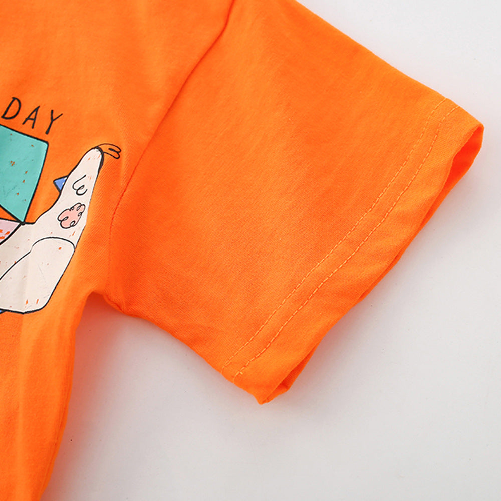 Summer Hot Selling Baby Kids Short Sleeves Cartoon Animals Pattern T-shirt and Striped Shorts Clothing Set, MyKids-USA®, Baby & Children's Outfits, MyKids-USA - - - - - - - .