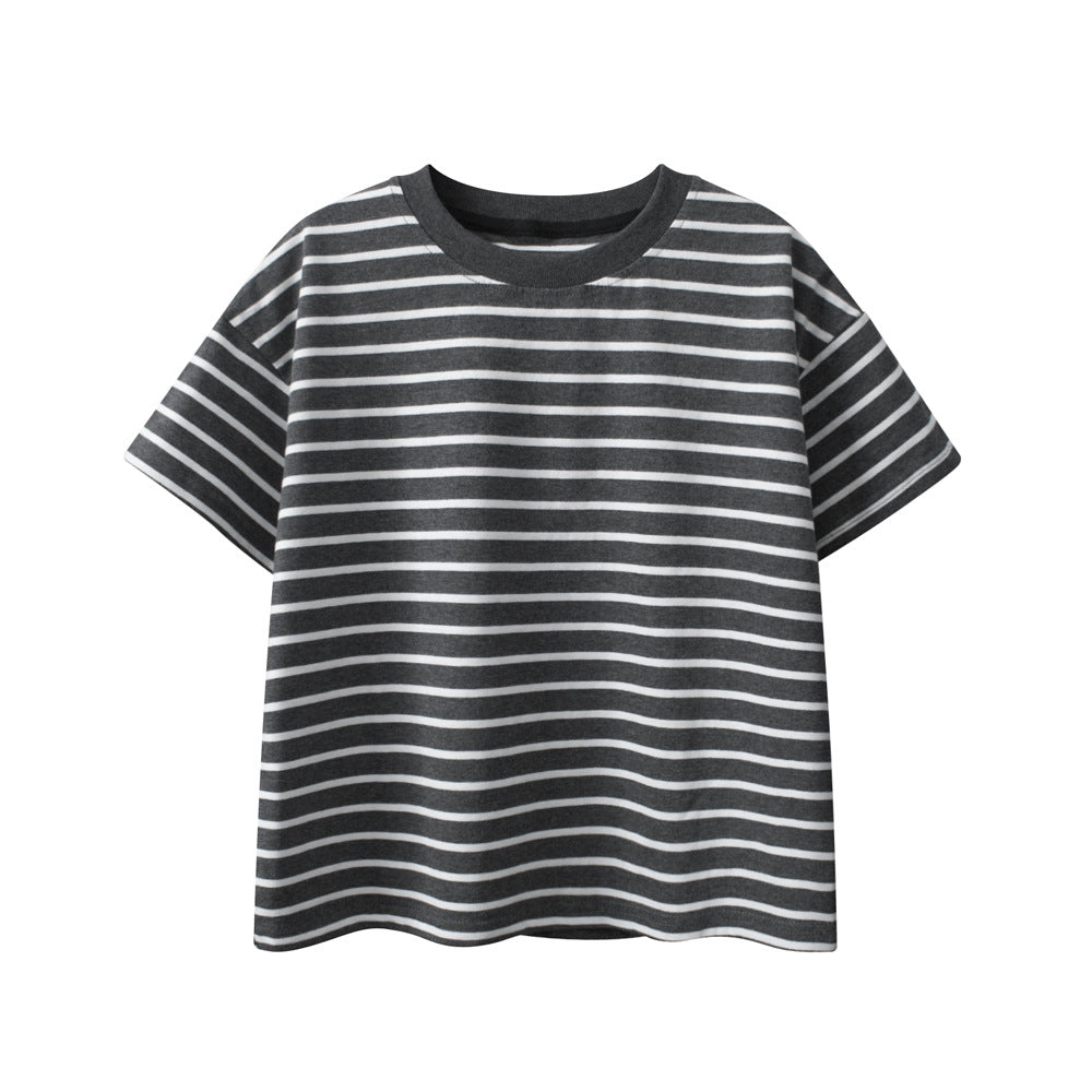 Arrival Children Boys’ Casual Striped Short Sleeves T-shirt in European and American Style for Summer, MyKids-USA®, Baby & Toddler Tops, MyKids-USA - - - - - - -