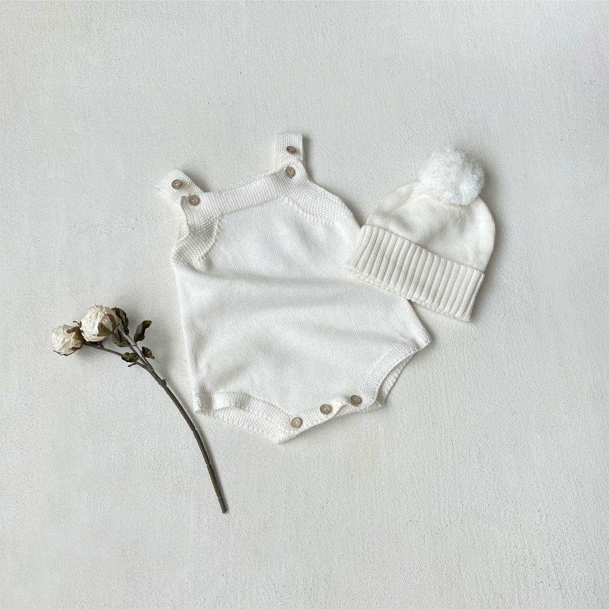 Arrival Autumn and Spring Baby Unisex Simple Solid Color Knitted Sleeveless Bodysuit, MyKids-USA®, Baby One-Pieces, MyKids-USA - - - - - - - .