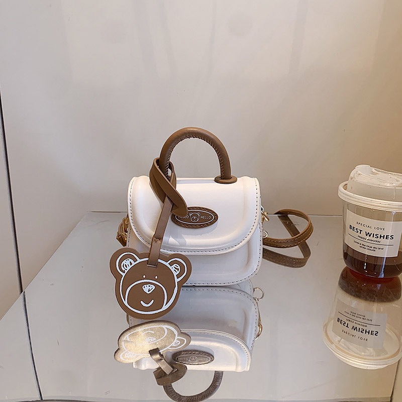 Stylish And Versatile Carry-On Girls’ Portable PU Crossbody Handbag, MyKids-USA®, Handbags, MyKids-USA - Size/Age - Average Size (3-8Y) - Color - White - - - TR2403231947-E