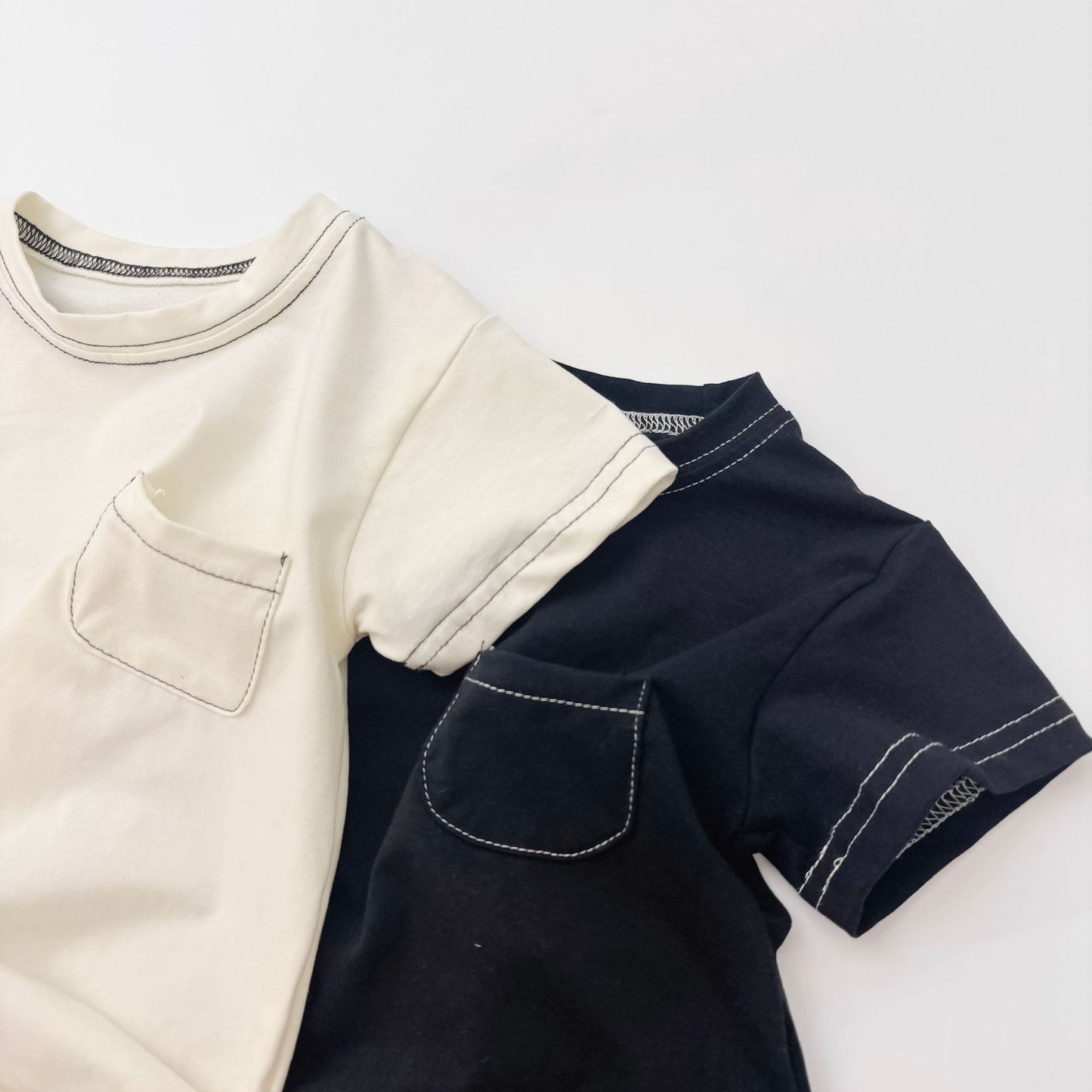 Summer Arrival Baby Unisex Simple Solid Color Short Sleeves Crew Neck Rompers, MyKids-USA®, Baby One-Pieces, MyKids-USA - - - - - - -