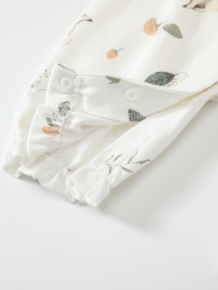 Spring New Arrival Baby Girls Flowers and Rabbits Pattern Romper with Cute Collar, MyKids-USA®, Baby One-Pieces, MyKids-USA - - - - - - -