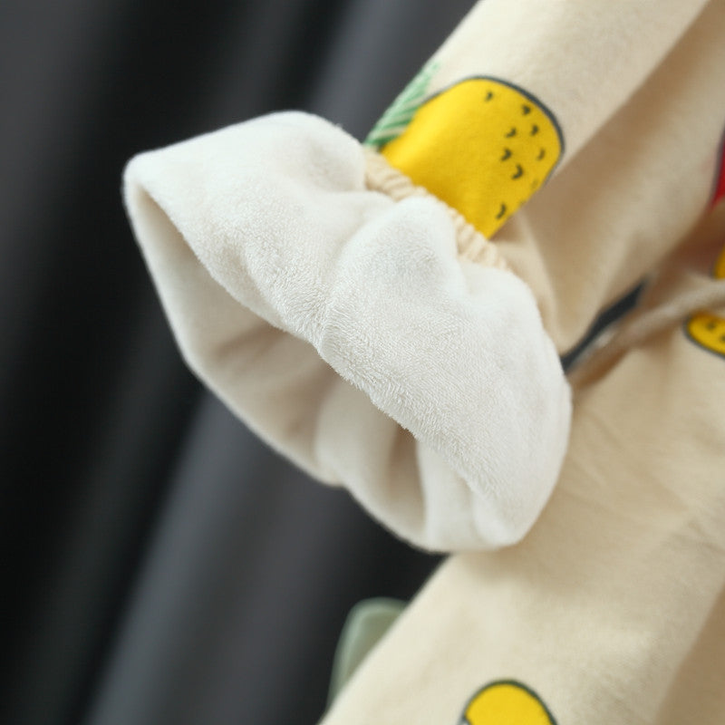 Autumn and Winter Arrival Baby Girls Long Sleeves Fruits Print Dress, MyKids-USA®, Baby & Toddler Dresses, MyKids-USA - - - - - - -