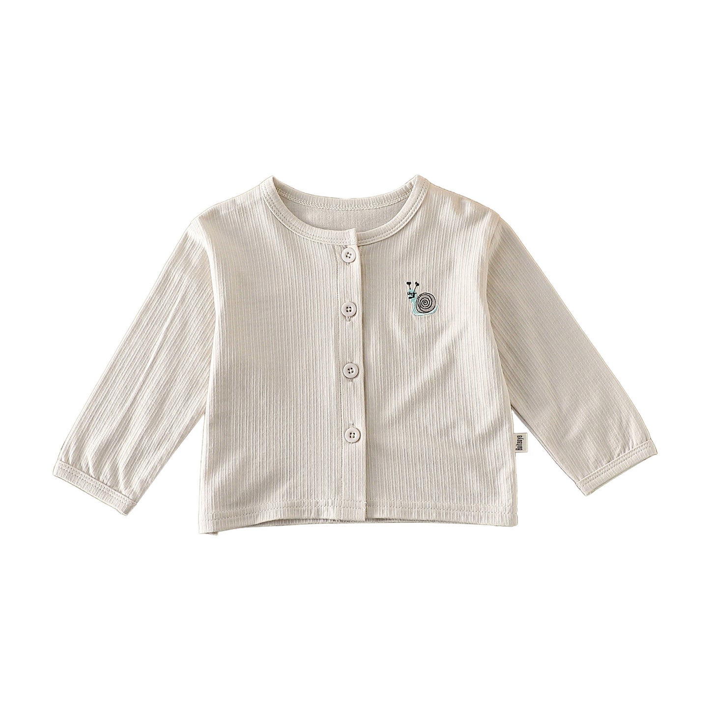 Summer Arrival Baby Kids Unisex Comfortable Simple Logo Thin Knitted Long Sleeves Cardigan, MyKids-USA®, Cardigans, MyKids-USA - Size/Age - 73 (6-9M) - Color - Grey - - - TR2504292005-C