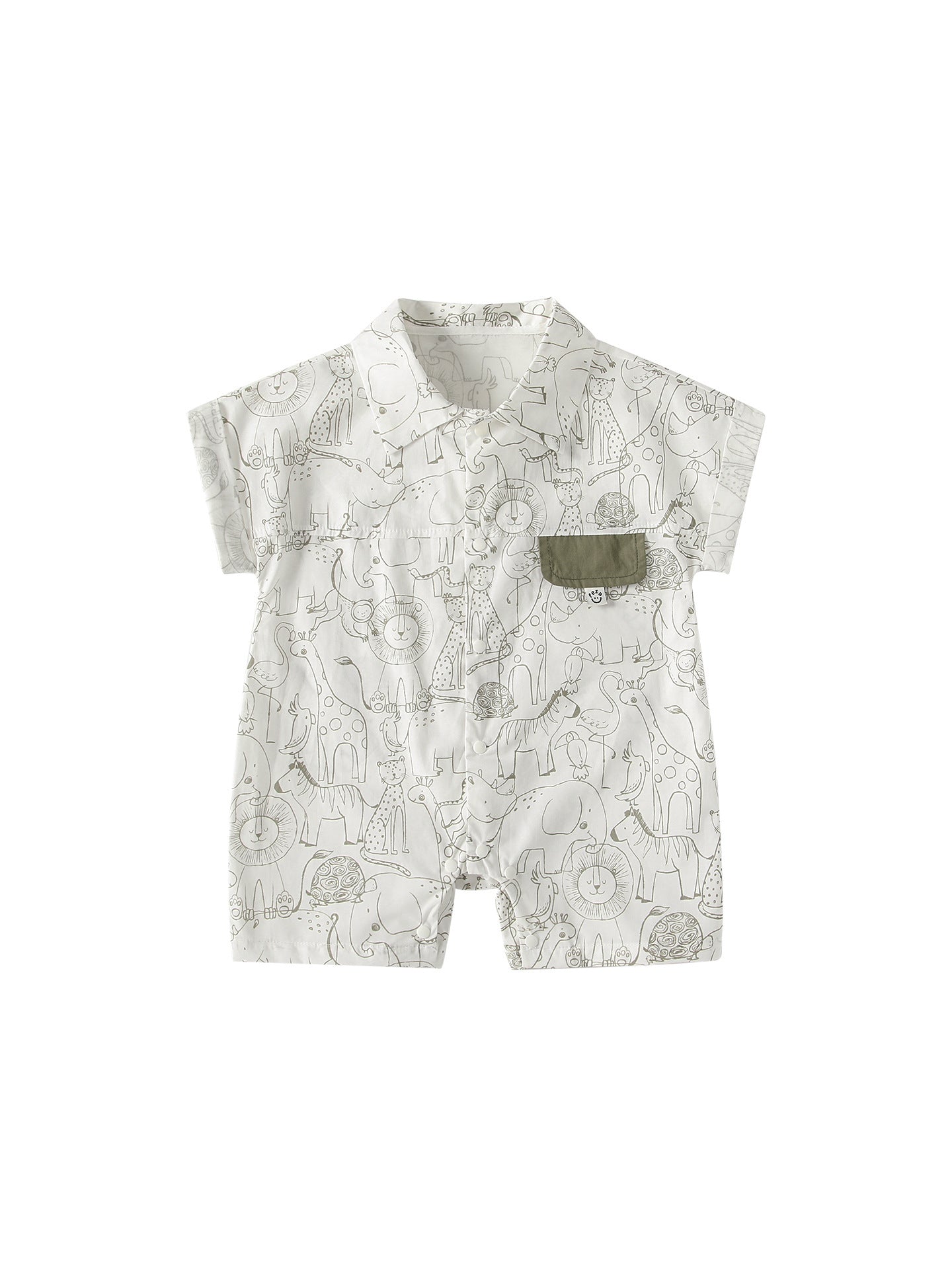 Summer Arrival Baby Boys Short Sleeves Cartoon Pattern Single Breasted Rompers Bodysuits, MyKids-USA®, Baby & Children's One-Pieces, MyKids-USA - - - - - - - .