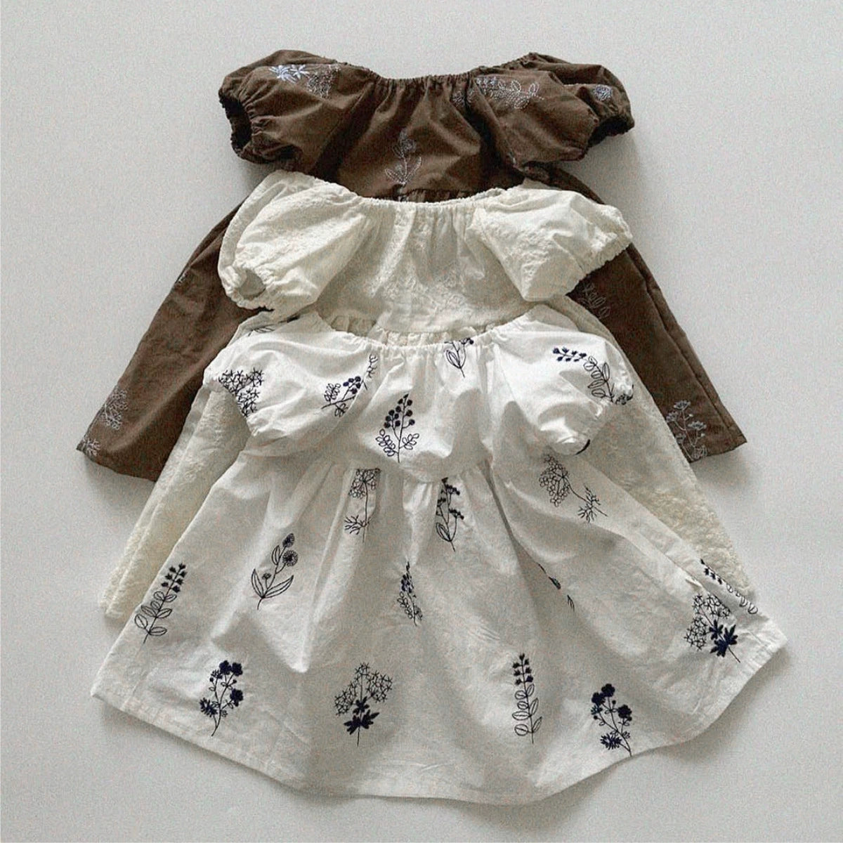 Summer Hot Selling Baby Kids Girls Vintage Short Sleeves Flowers Embroidered Princess Dress, MyKids-USA®, Baby & Toddler Dresses, MyKids-USA - - - - - - -