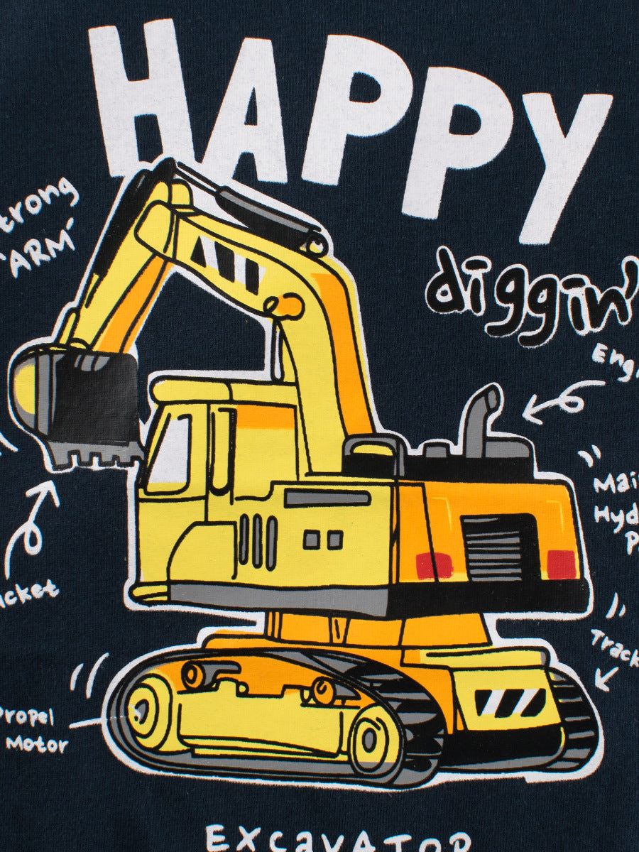 Boys’ Cartoon Digger Pattern T-Shirt In European And American Style, MyKids-USA®, Baby & Toddler Tops, MyKids-USA - - - - - - -