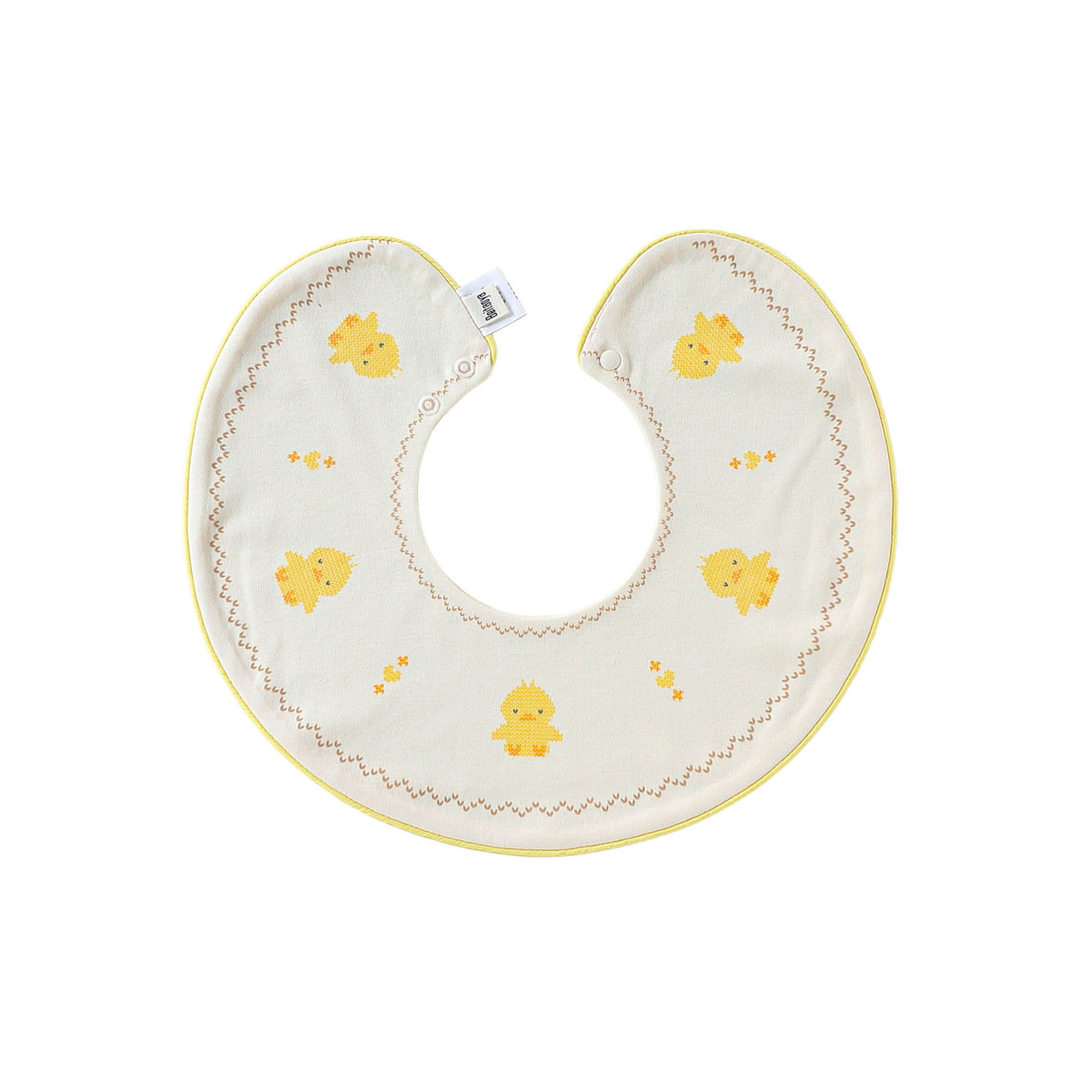 MyKids-USA® Adorable Animals Cartoon Pattern Snap-on Round Shaped Bib