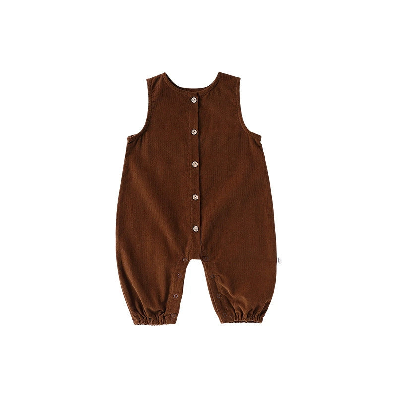 Autumn Arrival Baby Unisex Sleeveless Single Breasted Rompers Overalls with Hat, MyKids-USA®, Baby & Toddler Outfits, MyKids-USA - - - - - - -