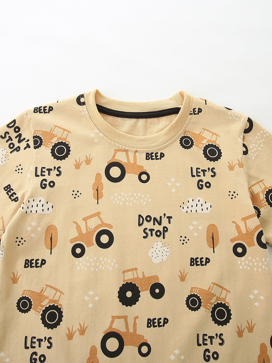 Arrival Summer Baby Kids Boys Short Sleeves Cartoon Letters Pattern T-shirt and Shorts Clothing Set, MyKids-USA®, Baby & Children's Outfits, MyKids-USA - - - - - - - .