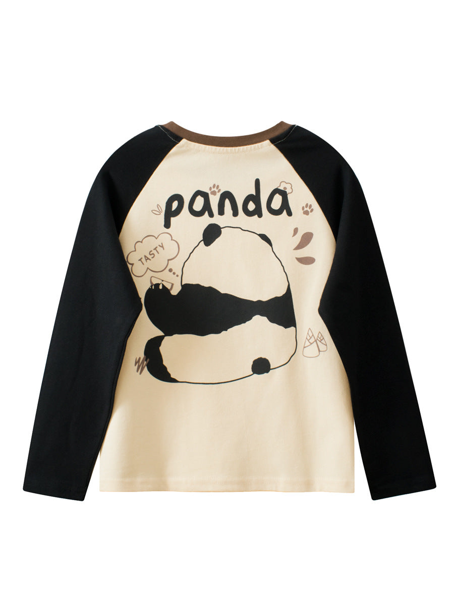 Arrival Girls Kids Cartoon Panda Pattern Crew Neck Long Sleeves Simple Top, MyKids-USA®, Baby & Toddler Outerwear, MyKids-USA - - - - - - -