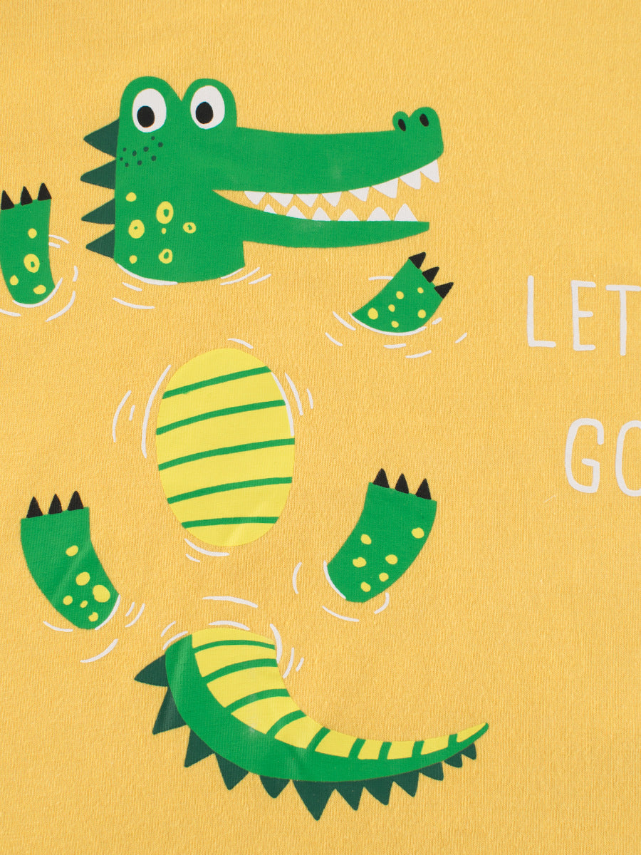 Boys’ Cartoon Alligator Print T-Shirt In European And American Style, MyKids-USA®, Baby & Toddler Tops, MyKids-USA - - - - - - -