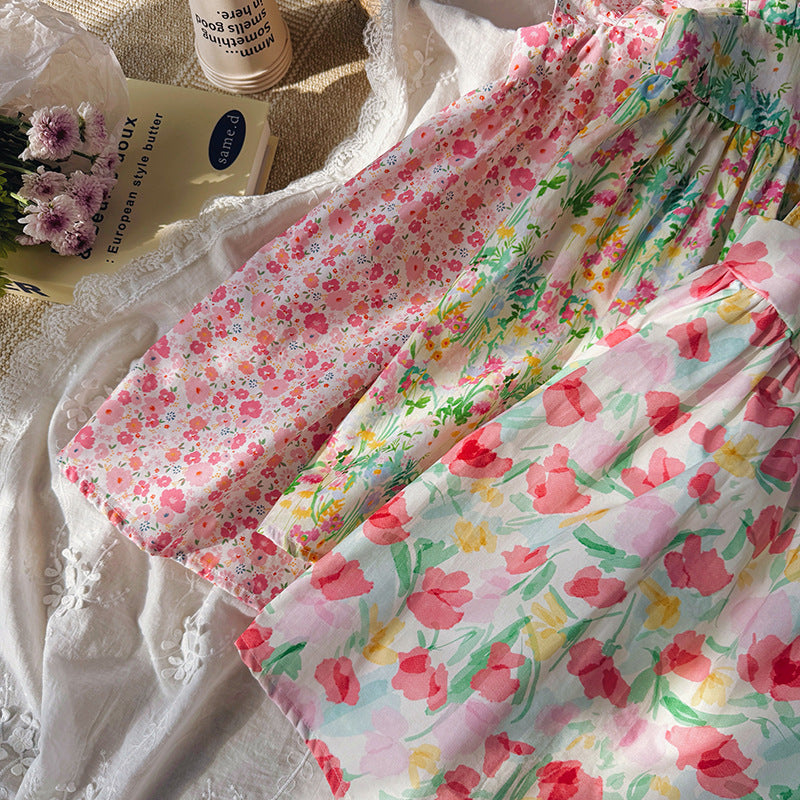 Summer Arrival Floral Pattern Square Neck Sleeveless Dress for Stylish Girls, MyKids-USA®, Baby & Toddler Dresses, MyKids-USA - - - - - - -