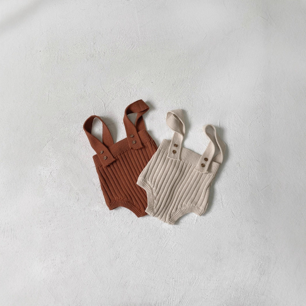 Arrival Autumn and Spring Baby Unisex Simple Solid Color Knitted Sleeveless Bodysuit