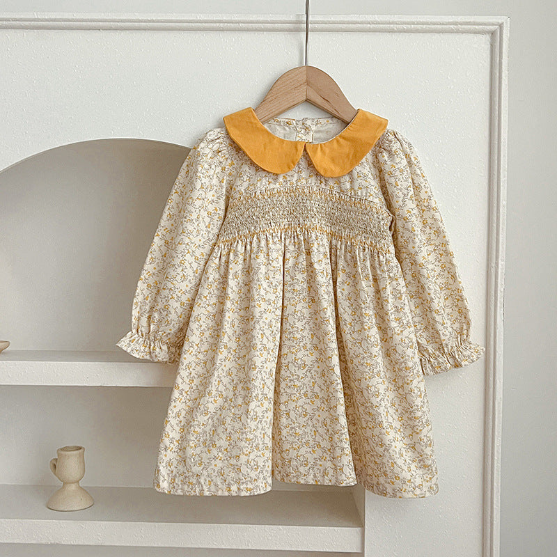 Spring Floral Graphic Sister Clothes Dress & Onesies, MyKids-USA®, Baby & Toddler Outfits, MyKids-USA - Size/Age - 66 (3-6M) - Color - Light Yellow - - - TR2401112217-B