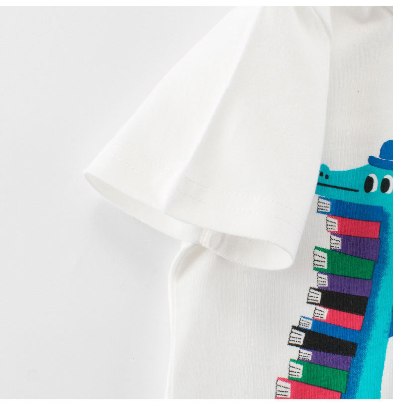 Summer Boys’ Cartoon Animals Pattern T-shirt in European and American Style, MyKids-USA®, Baby & Toddler Tops, MyKids-USA - - - - - - -