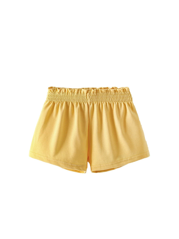 Baby Kids Girls Denim Solid Color Style Casual Yellow Shorts For Sale, MyKids-USA®, Shorts, MyKids-USA - - - - - - -