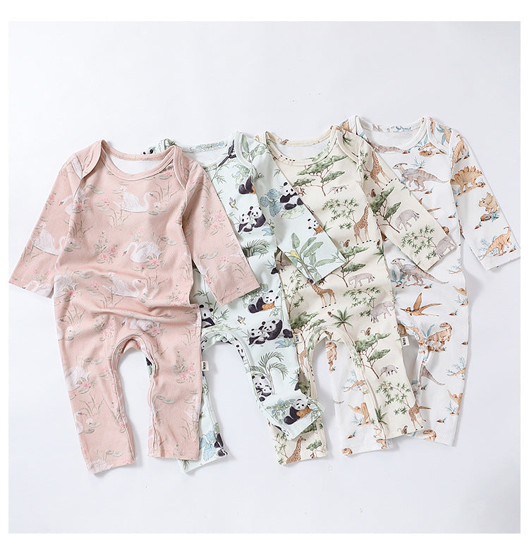Autumn and Spring Arrival Baby Unisex Animals Pattern Long Sleeves Crew Neck Rompers, MyKids-USA®, Baby One-Pieces, MyKids-USA - - - - - - -