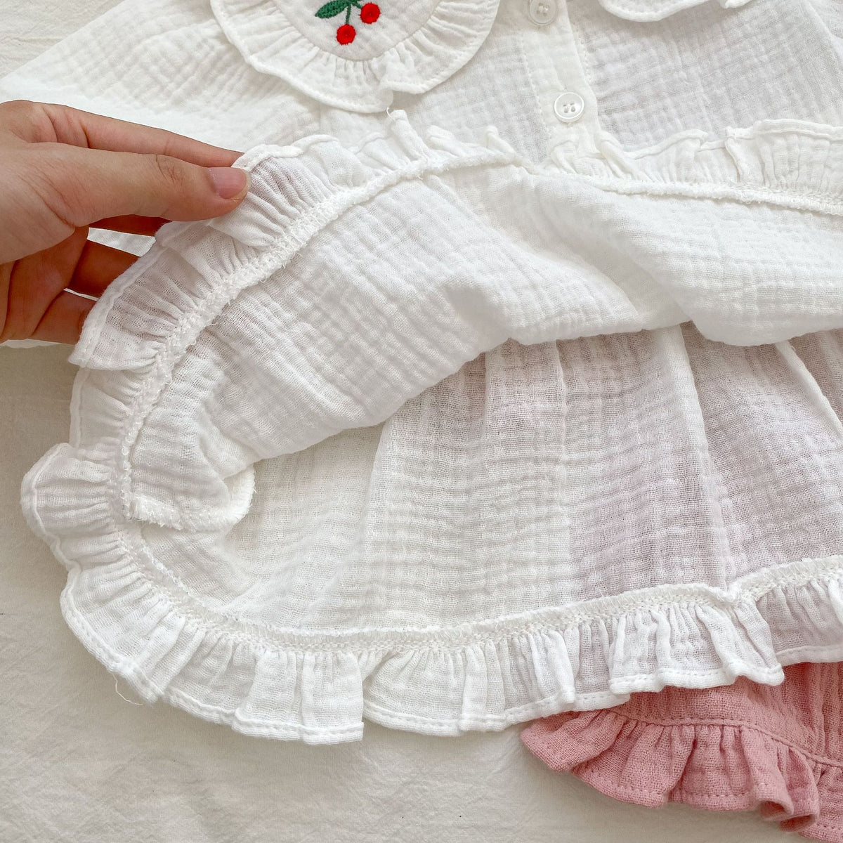 Embroidered Design Doll Neck Simple Style Home Clothes, MyKids-USA®, Baby & Toddler Outfits, MyKids-USA - - - - - - - .