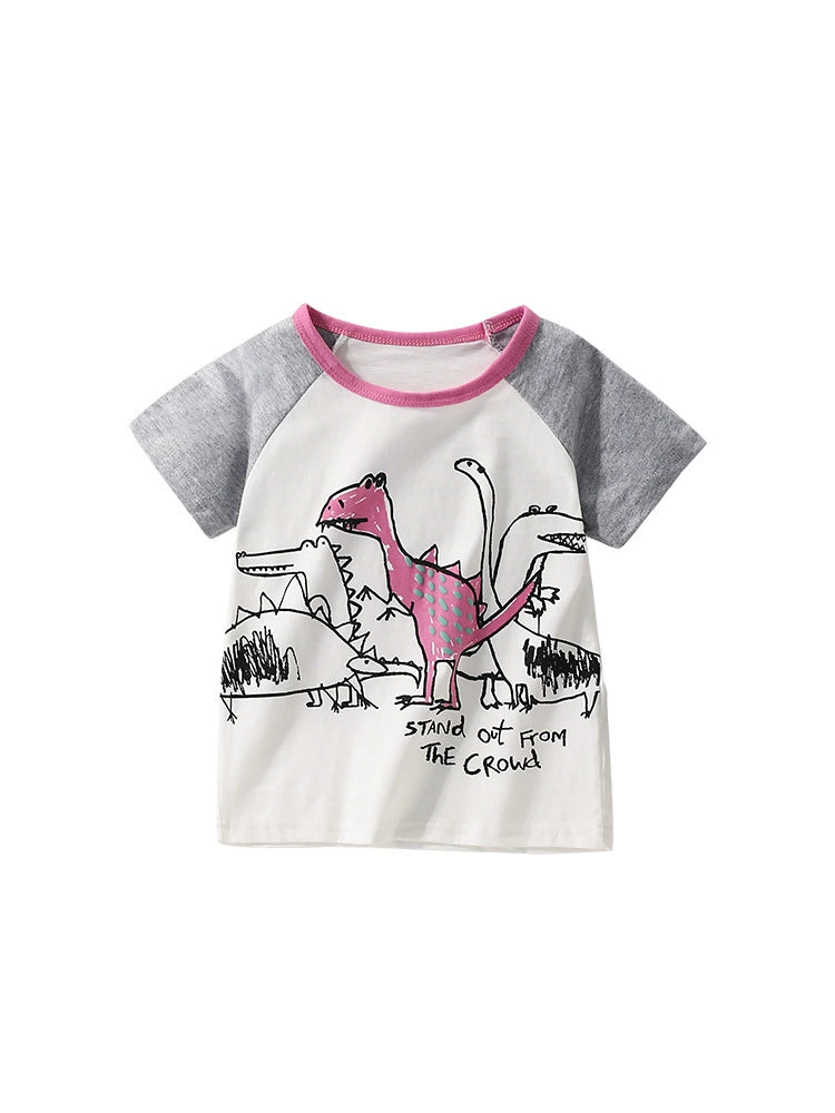 Summer Boys’ Animals Cartoon Pattern T-shirt in European and American Style, MyKids-USA®, Baby & Toddler Tops, MyKids-USA - - - - - - -