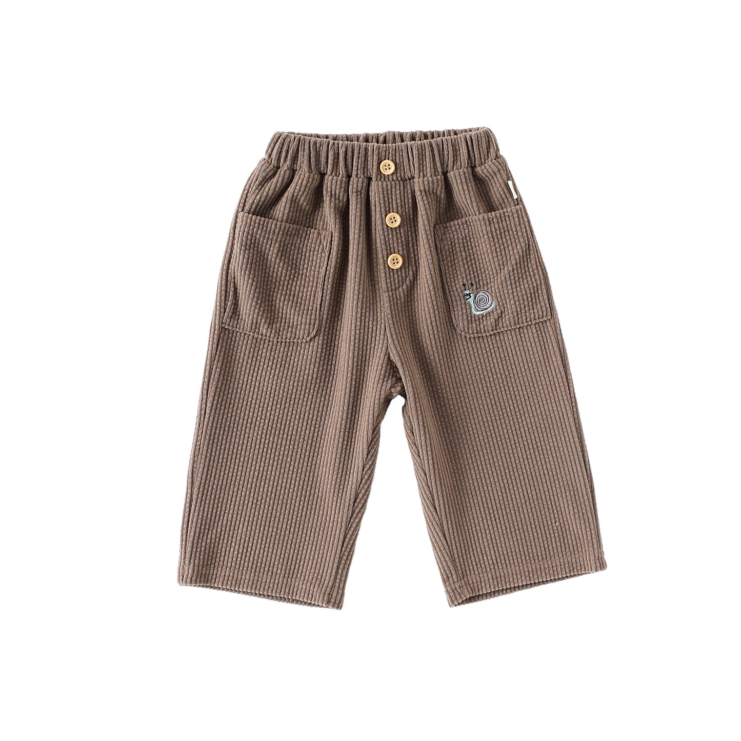 Casual Baby Kids Cartoon Embroidered Pattern Corduroy Pants, MyKids-USA®, Baby & Toddler Bottoms, MyKids-USA - Size/Age - 73 (6-9M) - Color - Coffee - - - TR2509242320-B